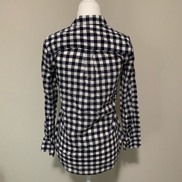 Navy check shirt - worn once - Picture 4 of 4